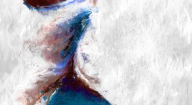 Soyut arkaplanda pürüzlü fırça darbeleri. Fırça boyası. Renkli boya darbeleri. Eşsiz duvar sanatı. Tuvaldeki modern sanat. Renkli çağdaş sanat eserleri. 