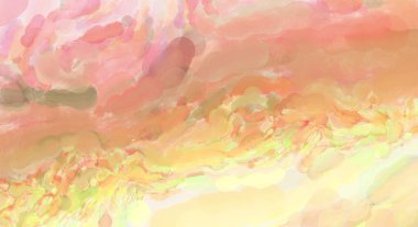 Yumuşak suluboya duvar kağıdı. Hafifçe fırçalanmış renkleri olan sanatsal bir resim. Pastel renkler arkaplana dokunmuş. Soyut duvar sanatı..