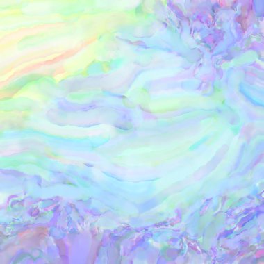 Pastel renklerde suluboya resim. Poster, duvar sanatı, afiş, kart, kitap kapağı ya da ambalaj için rahatlatıcı kompozisyonun yumuşak renkli çizimi. Modern fırça darbeleri resim.