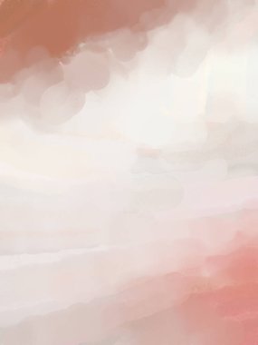 Yumuşak suluboya duvar kağıdı. Hafifçe fırçalanmış renkleri olan sanatsal bir resim. Pastel renkler arkaplana dokunmuş. Soyut duvar sanatı..