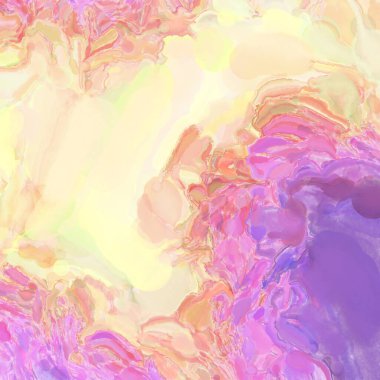 Çağdaş sanat. El işçiliğinin renkli dokusu. Modern resim. Yüzeyde suluboya vuruşlar. Sanatsal arkaplan resmi. Tablo üzerinde soyut resim. Fırça darbeleri. 