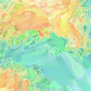 Çağdaş sanat. El işçiliğinin renkli dokusu. Modern resim. Yüzeyde suluboya vuruşlar. Sanatsal arkaplan resmi. Tablo üzerinde soyut resim. Fırça darbeleri. 