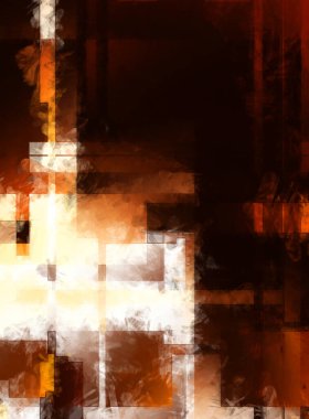 Modern sanat. Renkli çağdaş sanat eserleri. Renkli boya darbeleri. Soyut arkaplanda fırça darbeleri. Fırça boyası. Eşsiz duvar sanatı.