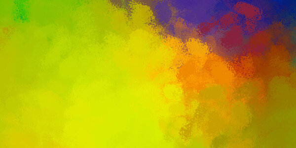 Яркий фон рисунка. 2D иллюстрация красочных мазков кистью. Декоративная текстурная живопись. Раскрашенный фон.