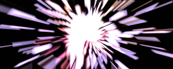 Leichte Partikelspuren Leichter Explosionsstern Mit Glühenden Teilchen Und Linien Schöne — Stockfoto