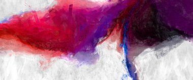 Soyut arkaplanda pürüzlü fırça darbeleri. Fırça boyası. Renkli boya darbeleri. Eşsiz duvar sanatı. Tuvaldeki modern sanat. Renkli çağdaş sanat eserleri. 