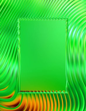 Soyut çerçeveli arkaplan. Renkli, canlı, dalgalı bir duvar kağıdı. Merkezi çerçeveli yaratıcı grafik 2d çizim. Dinamik şekilli modaya uygun sıvı örtüsü.