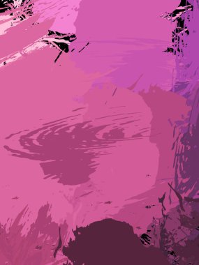 Vahşi fırça darbeleriyle yaratıcı soyut resim. Artistik fırça darbeleriyle donatılmış. Renkli ve canlı bir tasvir. Boyalı sanat.