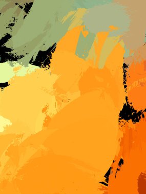 Duvar sanatı Eşsiz ve yaratıcı illüstrasyon. Fırça darbesi ile boyanmış. Renkli fırça darbelerinin soyut arkaplanı. Fırçalanmış canlı duvar kâğıdı. Boyalı sanatsal yaratım.