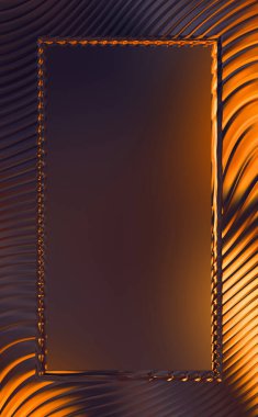 Soyut çerçeveli arkaplan. Renkli, canlı, dalgalı bir duvar kağıdı. Merkezi çerçeveli yaratıcı grafik 2d çizim. Dinamik şekilli modaya uygun sıvı örtüsü.