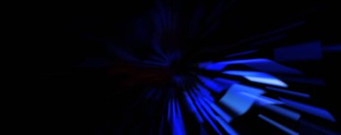 Işık parçacık izleri. Parlayan parçacıkları ve çizgileri olan ışık patlaması yıldızı. Güzel hareketli soyut ışın arkaplanı.