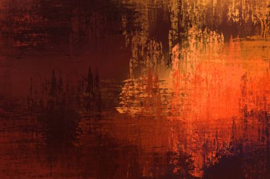 Çapraz vahşi fırça darbeleriyle arka plan. Renkli ve canlı bir tasvir. Boyalı sanat. Yaratıcı soyut resim.