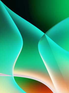 Soyut arkaplan. Değişken renk değişim dalgaları, dinamik hareketlerle. Işık dalgalarının neon renkli soyut tasarımı. Duvar kağıdı, afiş, arkaplan, kart, kitap illüstrasyonu, web sitesi.