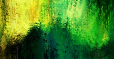 Modern sanat. Renkli çağdaş sanat eserleri. Renkli boya darbeleri. Soyut arkaplanda fırça darbeleri. Fırça boyası. Eşsiz duvar sanatı.