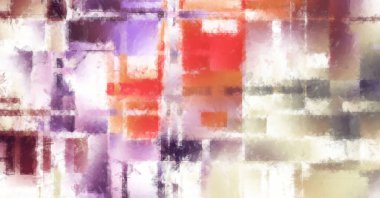 Modern sanat. Renkli çağdaş sanat eserleri. Renkli boya darbeleri. Soyut arkaplanda fırça darbeleri. Fırça boyası. Eşsiz duvar sanatı.