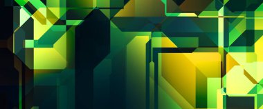 Soyut geometrik duvar kağıdı. Geometrik renkli şekiller. Çokgen arka plan. Bir teknolojinin dijital illüstrasyonuName.