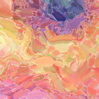 El yapımı sürreal soyut desenli suluboya. Modern sanatsal resim. 2D çizim. Arkaplan boyası karışımı. Yaratıcı duvar sanatı. Çağdaş sanat.