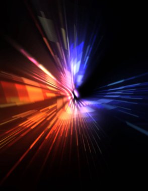 Fütürist mercek patlaması. Parlayan parçacıkları ve çizgileri olan ışık patlaması yıldızı. Güzel soyut ışın arkaplanı.