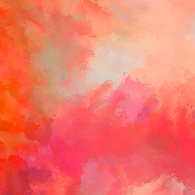 Canlı fırça darbeleriyle boyanmış. Renkli desenli resim. Fırçalanmış duvar kağıdını boya.