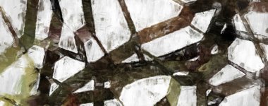 Soyut arkaplanda pürüzlü fırça darbeleri. Fırça boyası. Renkli boya darbeleri. Eşsiz duvar sanatı. Tuvaldeki modern sanat. Renkli çağdaş sanat eserleri. 