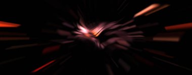 Işık parçacık izleri. Parlayan parçacıkları ve çizgileri olan ışık patlaması yıldızı. Güzel hareketli soyut ışın arkaplanı.