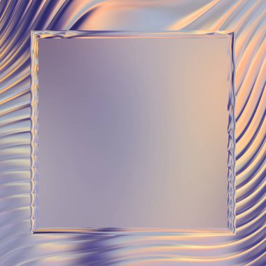 Soyut çerçeveli arkaplan. Renkli, canlı, dalgalı bir duvar kağıdı. Merkezi çerçeveli yaratıcı grafik 2d çizim. Dinamik şekilli modaya uygun sıvı örtüsü.