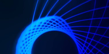 Işık dalgalarının neon renkli soyut tasarımı. Dijital arka plan ve neon ışığı parlama efekti. Parlak ışınlar duvar kağıdı.