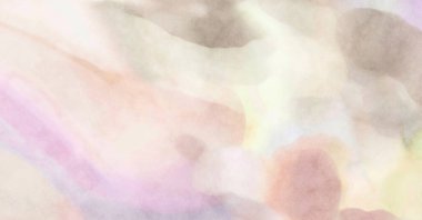 Pastel renklerde suluboya resim. Poster, duvar sanatı, afiş, kart, kitap kapağı ya da ambalaj için rahatlatıcı kompozisyonun yumuşak renkli çizimi. Modern fırça darbeleri resim.