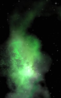 Galaksi uzayındaki yıldız alanı renkli nebula ile. Uzayın derinliklerinin bilim kurgu geçmişi. Ruhsal duvar kağıdı.