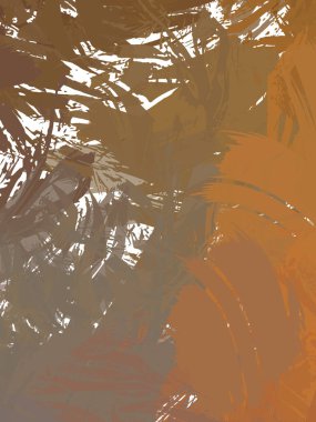 Renkli fırça darbelerinin 2B çizimi. Dekoratif doku resmi. Canlı boya desenli arka plan. Kaotik fırça darbeleri resim.