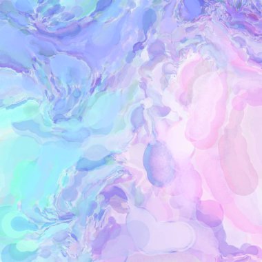 El yapımı sürreal soyut desenli suluboya. Modern sanatsal resim. 2D çizim. Arkaplan boyası karışımı. Yaratıcı duvar sanatı. Çağdaş sanat.