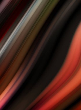 Siyah arka planda renkli düz çizgiler. Sıvı ve sıvı renkli dalgalar karanlıkta akıyor. Duvar kağıdı, afiş, arkaplan, kart, kitap, kapak, poster, afiş, broşür