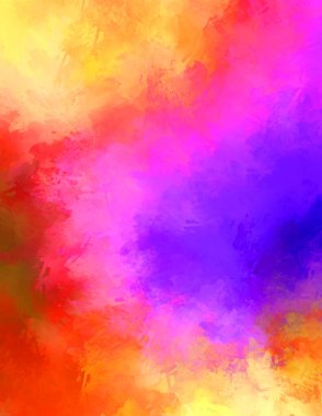 Taranmış Boyalı Soyut Arkaplan. Fırça darbesi ile boyanmış. Sanatsal canlılık ve renkli duvar kağıdı.