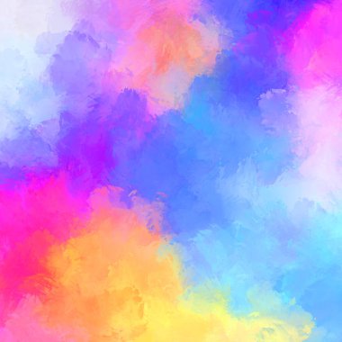 Yaratıcı soyut resim. Artistik fırça darbeleriyle donatılmış. Renkli ve canlı bir illüstrasyon. boyalı sanat.