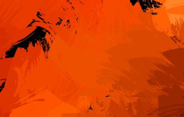 Vahşi fırça darbeleriyle yaratıcı soyut resim. Artistik fırça darbeleriyle donatılmış. Renkli ve canlı bir tasvir. Boyalı sanat.