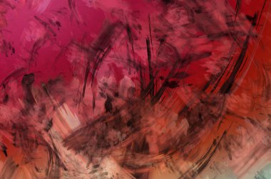 Modern sanat. Taranmış Boyalı Soyut Arkaplan. Fırça darbesi ile boyanmış. Boya darbeleri. 2B Görüntü
