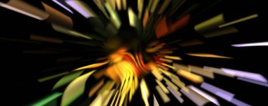 Işık parçacık izleri. Parlayan parçacıkları ve çizgileri olan ışık patlaması yıldızı. Güzel hareketli soyut ışın arkaplanı.