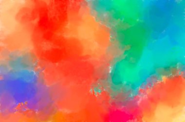 Suluboya fırça darbeleri. Modern sanat. Soyut doku. 2D çizim. Yüzeyde etkileyici el yapımı suluboya. Renkli bir fon. Çok renkli arkaplan. Çağdaş duvar sanatı. 