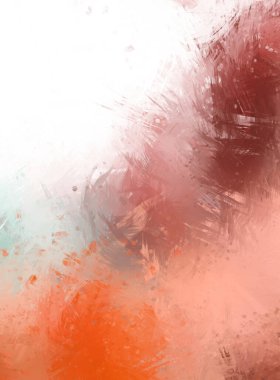 Yaratıcı soyut resim. Artistik fırça darbeleriyle donatılmış. Renkli ve canlı bir illüstrasyon. boyalı sanat