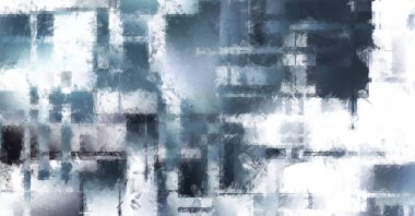 Modern sanat. Renkli çağdaş sanat eserleri. Renkli boya darbeleri. Soyut arkaplanda fırça darbeleri. Fırça boyası. Eşsiz duvar sanatı.