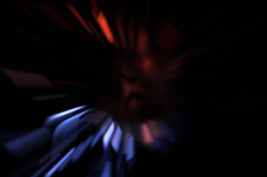 Işık parçacık izleri. Parlayan parçacıkları ve çizgileri olan ışık patlaması yıldızı. Güzel hareketli soyut ışın arkaplanı.