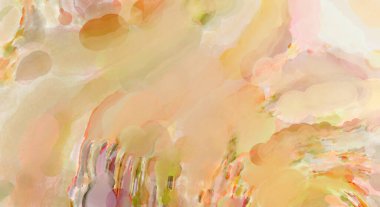 2D çizim. Sanatsal arkaplan resmi. Tablo üzerinde soyut resim. Çağdaş sanat. El yapımı resim. Renkli doku. Modern sanat eserleri. Yüzeyde suluboya fırça darbeleriyle boyama.