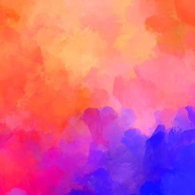 Yaratıcı soyut resim. Artistik fırça darbeleriyle donatılmış. Renkli ve canlı bir illüstrasyon. boyalı sanat.