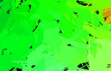 Vahşi fırça darbeleriyle yaratıcı soyut resim. Artistik fırça darbeleriyle donatılmış. Renkli ve canlı bir tasvir. Boyalı sanat.