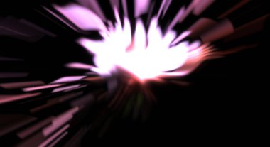 Işık parçacık izleri. Parlayan parçacıkları ve çizgileri olan ışık patlaması yıldızı. Güzel hareketli soyut ışın arkaplanı.