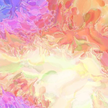 El yapımı sürreal soyut desenli suluboya. Modern sanatsal resim. 2D çizim. Arkaplan boyası karışımı. Yaratıcı duvar sanatı. Çağdaş sanat.