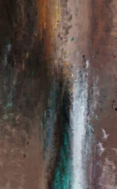 Modern sanat. Renkli çağdaş sanat eserleri. Renkli boya darbeleri. Soyut arkaplanda fırça darbeleri. Fırça boyası. Eşsiz duvar sanatı.