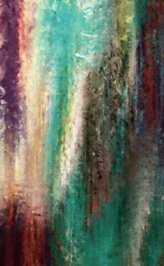 Modern sanat. Renkli çağdaş sanat eserleri. Renkli boya darbeleri. Soyut arkaplanda fırça darbeleri. Fırça boyası. Eşsiz duvar sanatı.