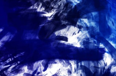 Sanatsal soyut arkaplan. Doku boyalı duvar kağıdı. Boya darbeleriyle yaratıcı bir illüstrasyon. Fırça desenli resim.