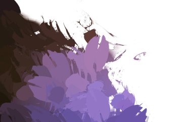 Duvar sanatı Eşsiz ve yaratıcı illüstrasyon. Fırça darbesi ile boyanmış. Renkli fırça darbelerinin soyut arkaplanı. Fırçalanmış canlı duvar kâğıdı. Boyalı sanatsal yaratım.